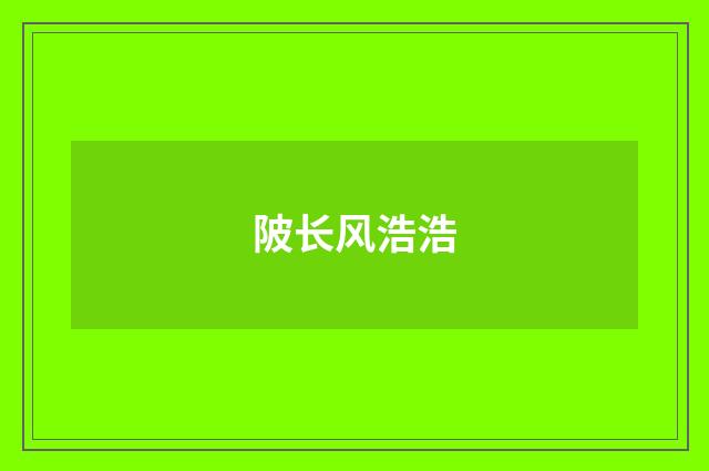 陂长风浩浩