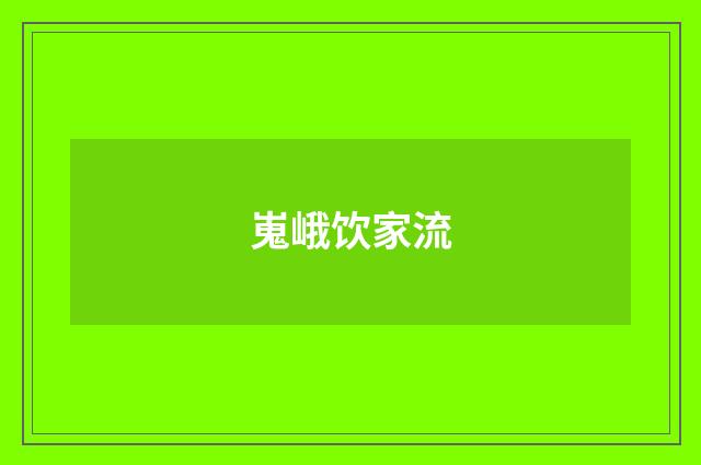 嵬峨饮家流
