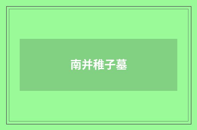 南并稚子墓