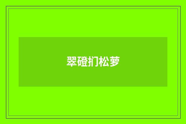 翠磴扪松萝