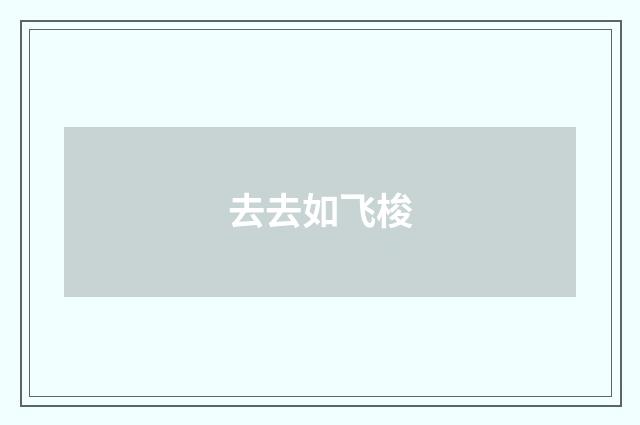 去去如飞梭