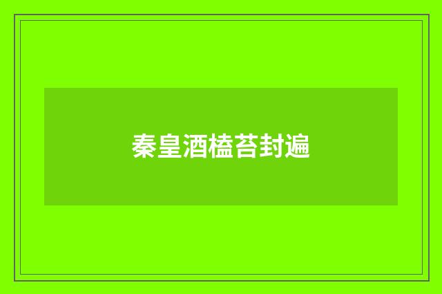 秦皇酒榼苔封遍