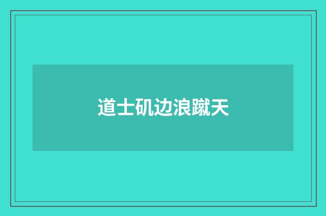 道士矶边浪蹴天