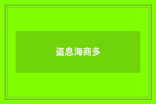 盗息海商多