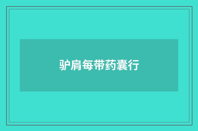 驴肩每带药囊行