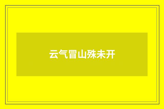 云气冒山殊未开