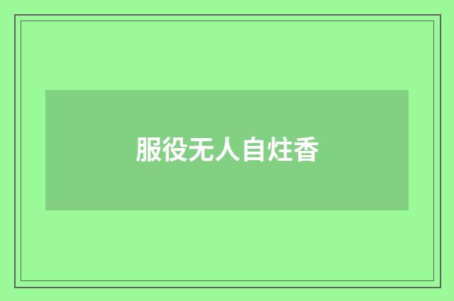 服役无人自炷香