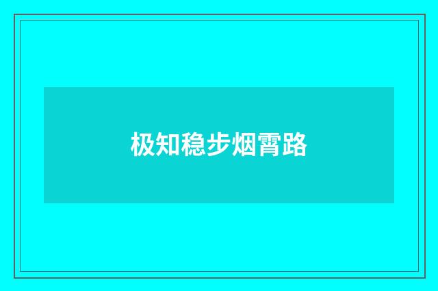 极知稳步烟霄路