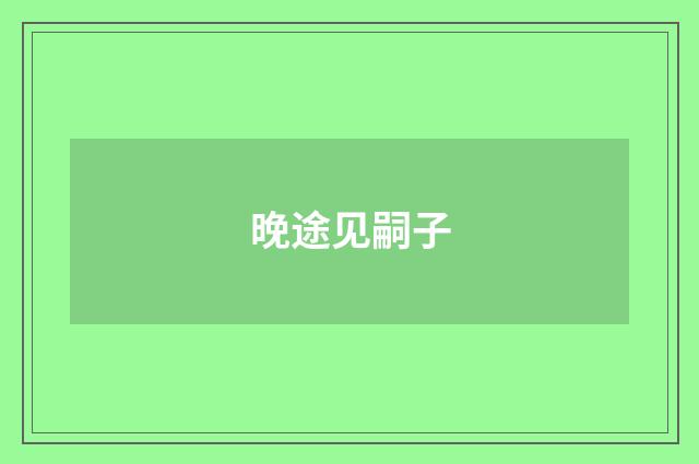 晚途见嗣子