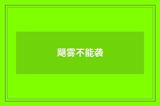 飓雾不能袭