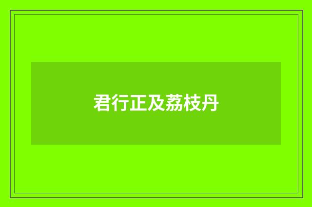 君行正及荔枝丹