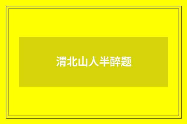 渭北山人半醉题