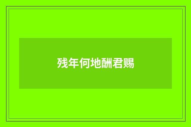 残年何地酬君赐