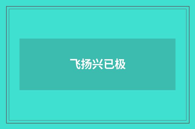 飞扬兴已极