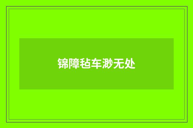 锦障毡车渺无处