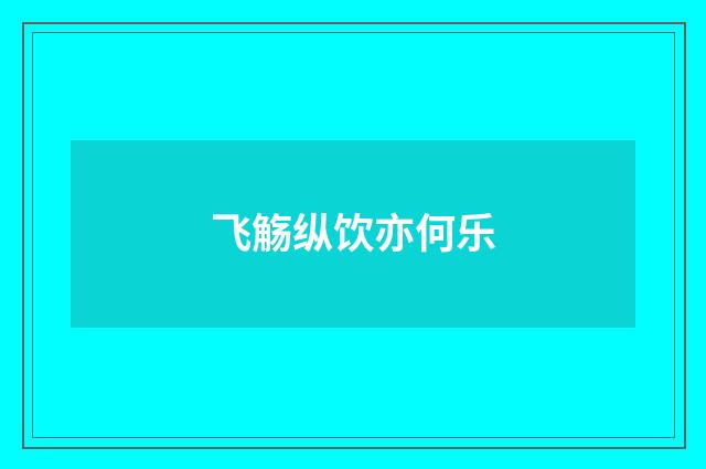 飞觞纵饮亦何乐