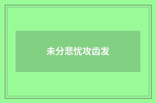 未分悲忧攻齿发
