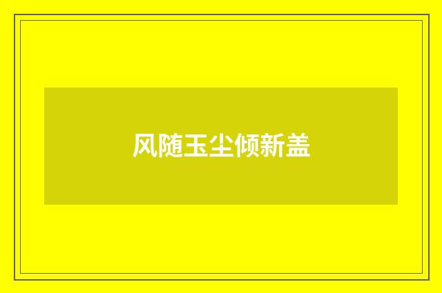 风随玉尘倾新盖