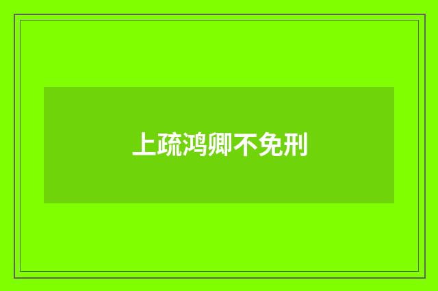 上疏鸿卿不免刑