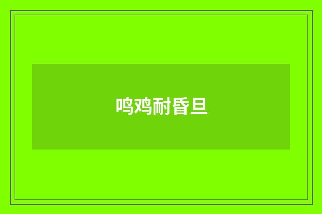鸣鸡耐昏旦