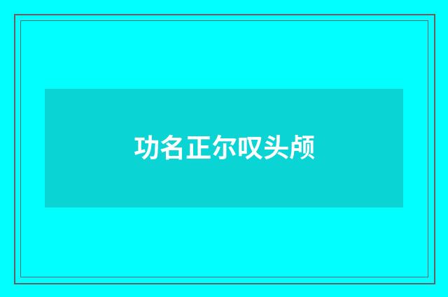 功名正尔叹头颅