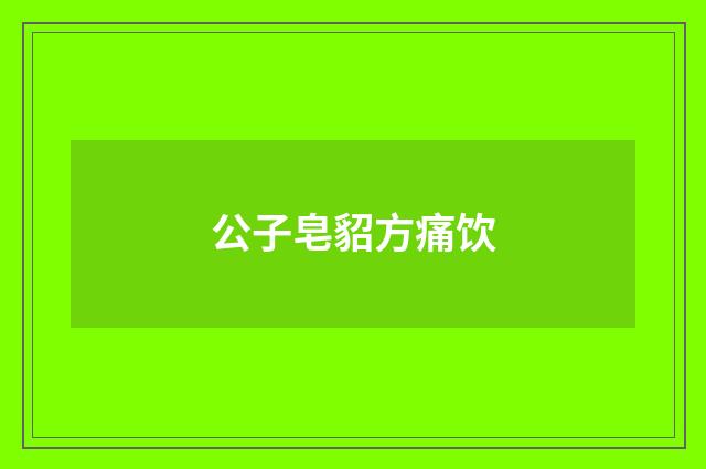 公子皂貂方痛饮