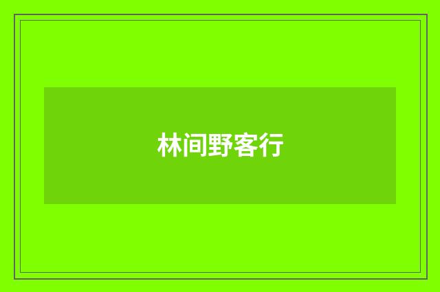 林间野客行