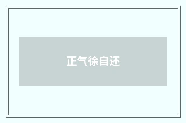 正气徐自还