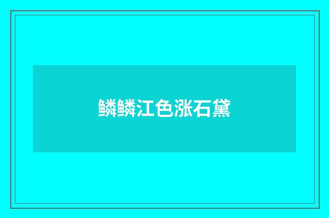 鳞鳞江色涨石黛