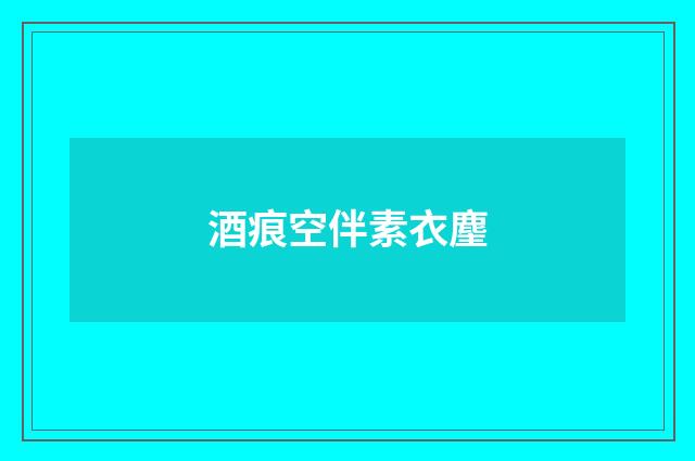 酒痕空伴素衣麈