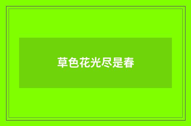 草色花光尽是春