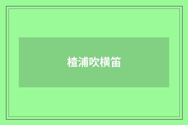 楂浦吹横笛