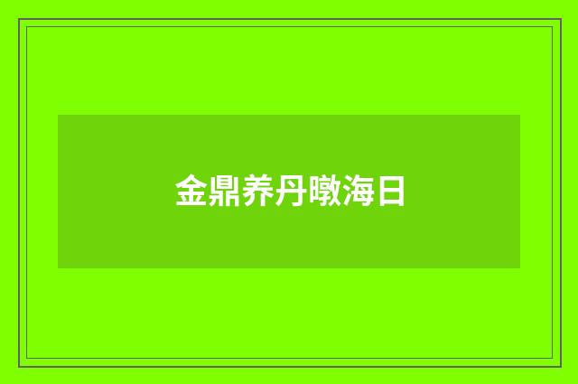金鼎养丹暾海日