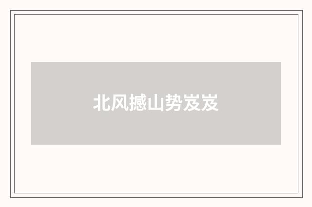 北风撼山势岌岌