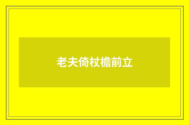 老夫倚杖檐前立