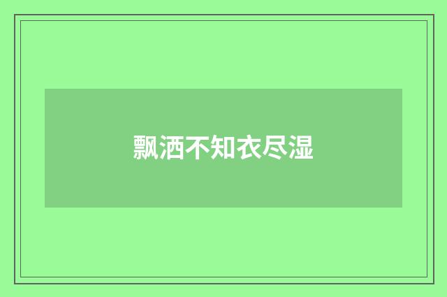 飘洒不知衣尽湿