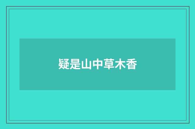 疑是山中草木香