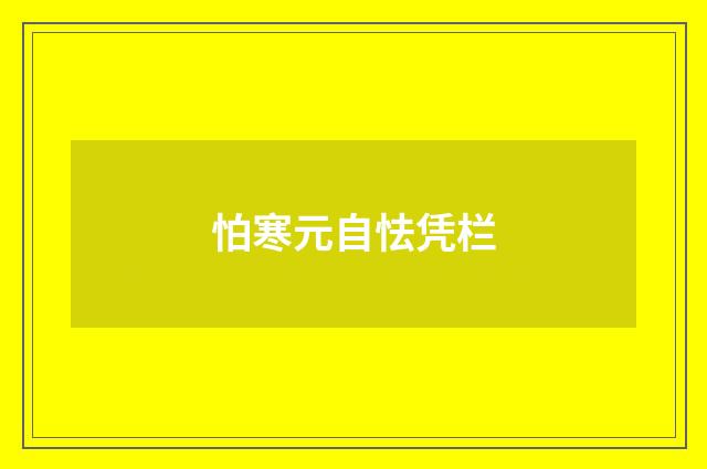 怕寒元自怯凭栏