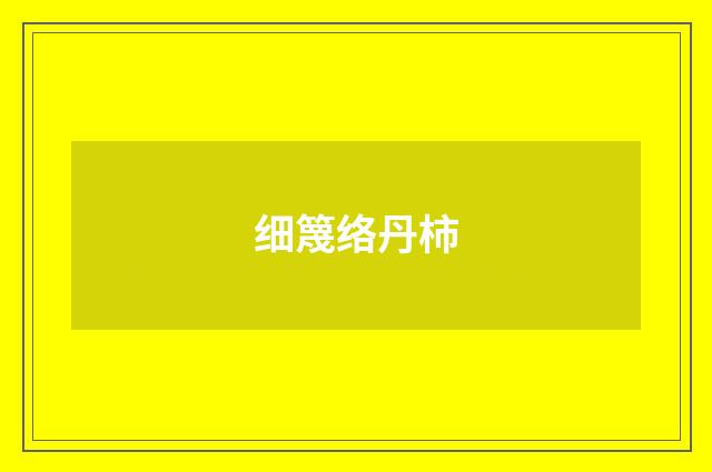 细篾络丹柿