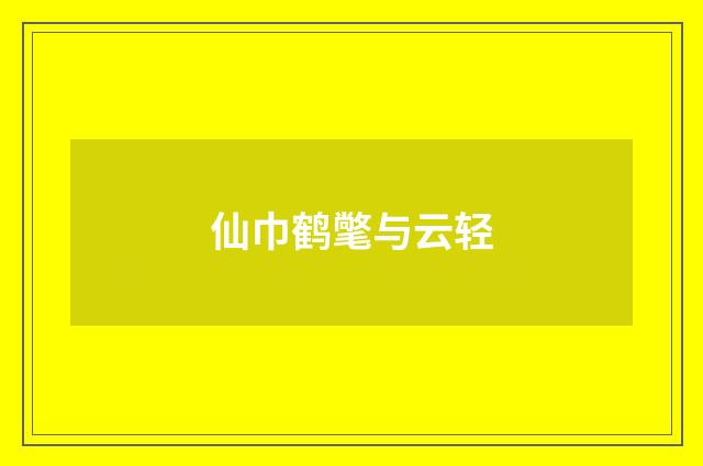 仙巾鹤氅与云轻
