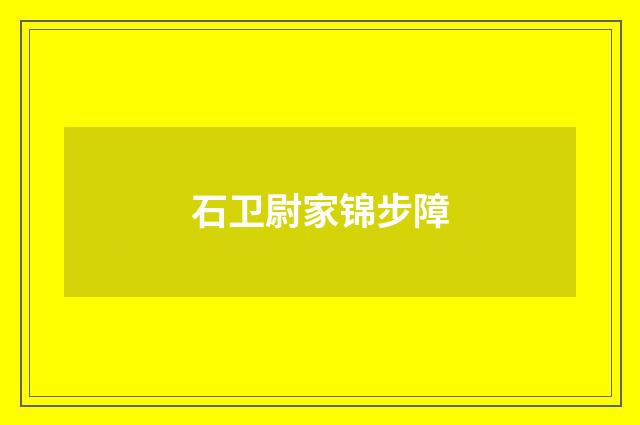 石卫尉家锦步障
