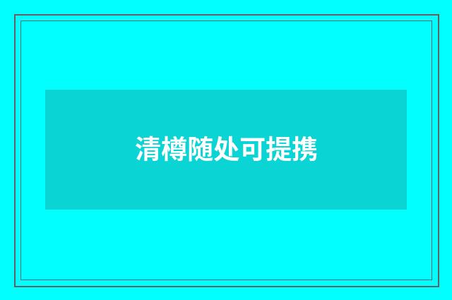 清樽随处可提携