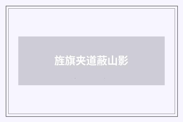 旌旗夹道蔽山影