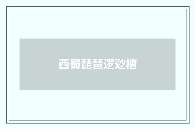 西蜀琵琶逻逤槽