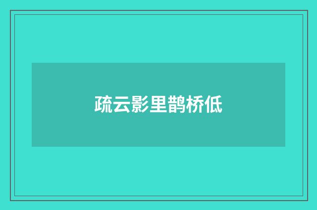 疏云影里鹊桥低