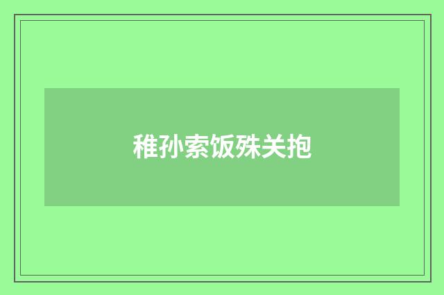 稚孙索饭殊关抱