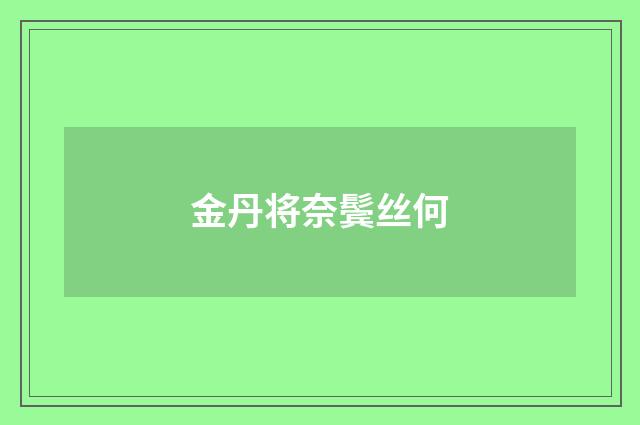 金丹将奈鬓丝何