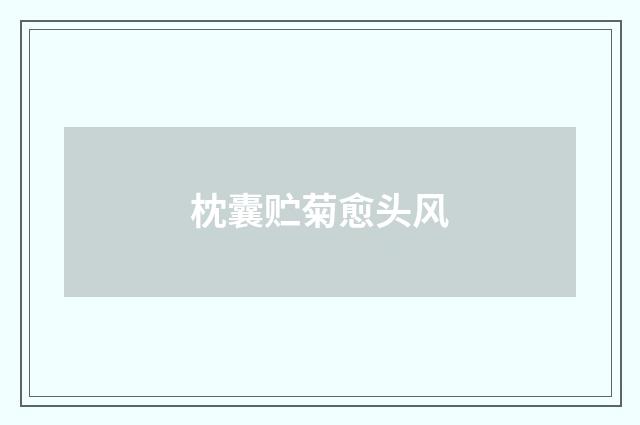 枕囊贮菊愈头风