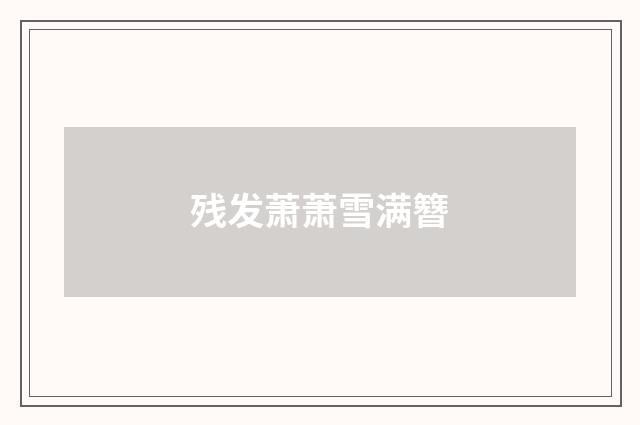 残发萧萧雪满簪