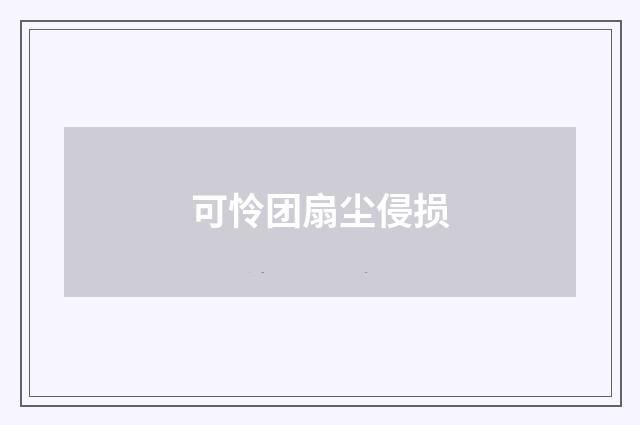 可怜团扇尘侵损